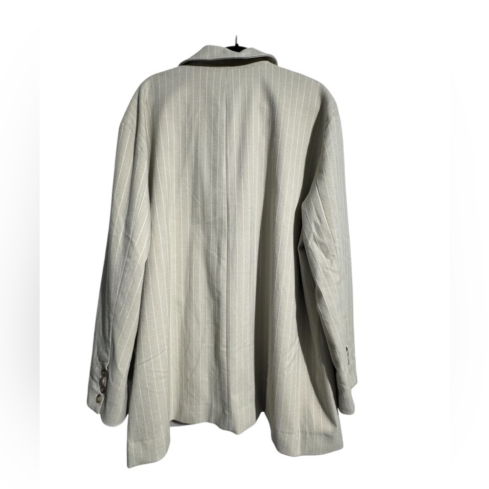 Free People NWT Reggie Pinstripe Blazer Size Large Oversized Tailored Jacket - Picture 2 of 9